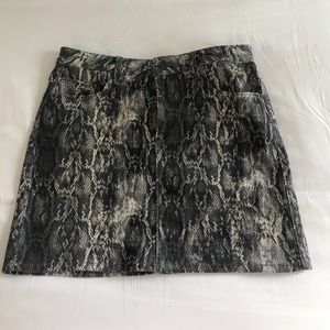 Zara Snakeskin Mini Skirt